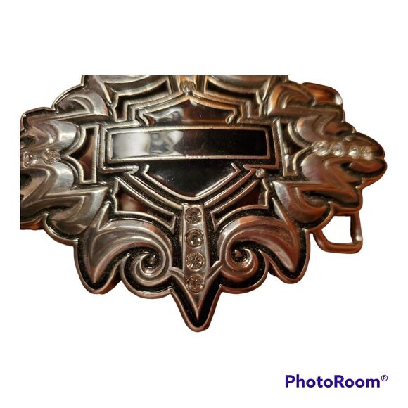 harley-davidson belt buckle With Rhinestones - (RH) - Picture 4 of 4